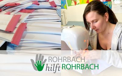 Gut gerüstet: Behelfsmasken von der Gemeinde Rohrbach